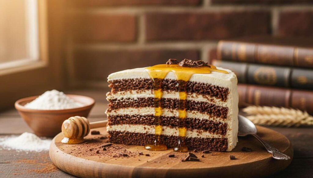 Ciasto Spartak – czekoladowy miodownik z kremem, który z dnia na dzień smakuje jeszcze lepiej